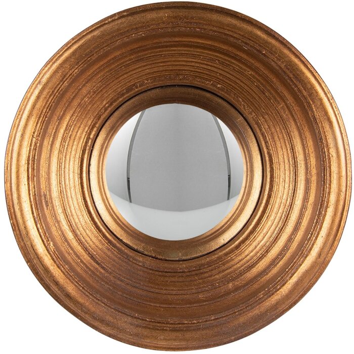 Clayre & Eef 62S201GO Specchio Ø 19x7 cm Specchio da parete rotondo color oro