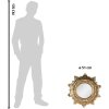 Clayre & Eef 62S277 Specchio Ø 51x3 cm Specchio da parete color oro