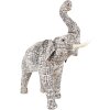 Clayre & Eef 65181M Decorazione Elefante 30 cm Bianco - Nero