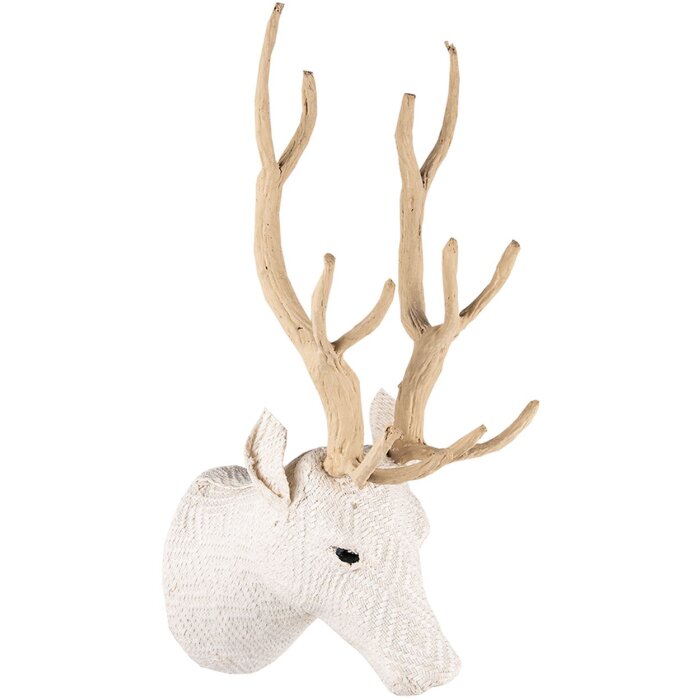 Clayre & Eef 65188M Decorazione Cervo 18x24x42 cm Beige