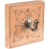 Clayre & Eef 65197 Gancio a muro 10x6x10 cm Arancione Quadrato