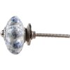 Clayre & Eef 65198 Pomello per porta Ø 4x4 cm Blu - Bianco