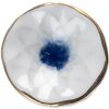 Clayre & Eef 65202 Pomello per porta Ø 4x4 cm Blu - Bianco Rotondo