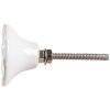 Clayre & Eef 65202 Pomello per porta Ø 4x4 cm Blu - Bianco Rotondo