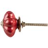 Clayre & Eef 65204 Pomello per porta Ø 4x4 cm Rosso