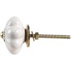 Clayre & Eef 65210 Pomolo per porta Ø 4x4 cm Bianco