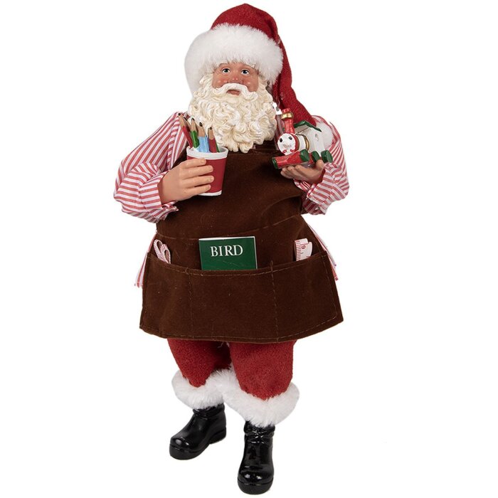 Clayre & Eef 65220 Decorazione Babbo Natale 16x8x28 cm Rosso