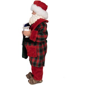 Clayre & Eef 65222 Decorazione Babbo Natale 16x8x28 cm Rosso