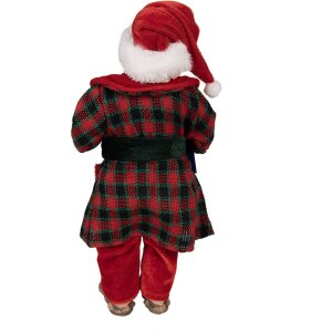 Clayre & Eef 65222 Decorazione Babbo Natale 16x8x28 cm Rosso