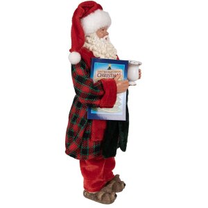 Clayre & Eef 65222 Decorazione Babbo Natale 16x8x28 cm Rosso