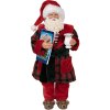 Clayre & Eef 65222 Decorazione Babbo Natale 16x8x28 cm Rosso