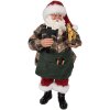 Clayre & Eef 65225 Decorazione Babbo Natale 16x8x28 cm Verde