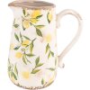 Clayre & Eef 6CE1530L Brocca da decorazione Giallo Beige 20x14x23 cm