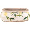 Clayre & Eef 6CE1531S Vaso da fiori Giallo Beige 18x7x7 cm Motivo botanico