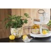 Clayre & Eef 6CE1531S Vaso da fiori Giallo Beige 18x7x7 cm Motivo botanico