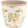 Clayre & Eef 6CE1532L Vaso da fiori giallo limone Ø 17x16cm