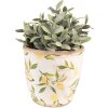 Clayre & Eef 6CE1532L Vaso da fiori giallo limone Ø 17x16cm