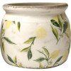 Clayre & Eef 6CE1535M Vaso da fiori decorativo Ø 15x13 cm Giallo - Verde
