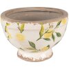 Clayre & Eef 6CE1536S Vaso da fiori motivo limone giallo Ø 17x11cm