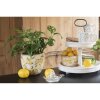 Clayre & Eef 6CE1536S Vaso da fiori motivo limone giallo Ø 17x11cm