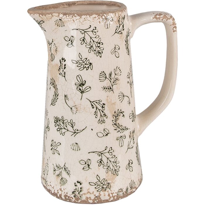 Clayre & Eef 6CE1547 Vaso per decorazioni 15x10x19 cm Verde - Beige