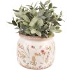 Clayre & Eef 6CE1551L Vaso da fiori decorativo Ø 20x15 cm Rosa - Verde
