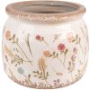Clayre & Eef 6CE1551M Vaso da fiori decorativo Ø 15x13 cm Rosa - Verde