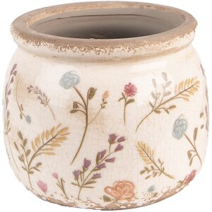 Clayre & Eef 6CE1551S Vaso da fiori decorativo Ø 12x9 cm Rosa - Verde