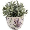 Clayre & Eef 6CE1553S Vaso da fiori decorativo Ø 15x11 cm Viola - Verde
