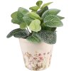 Clayre & Eef 6CE1555S Vaso da fiori decorativo Ø 12x10 cm Rosa - Beige