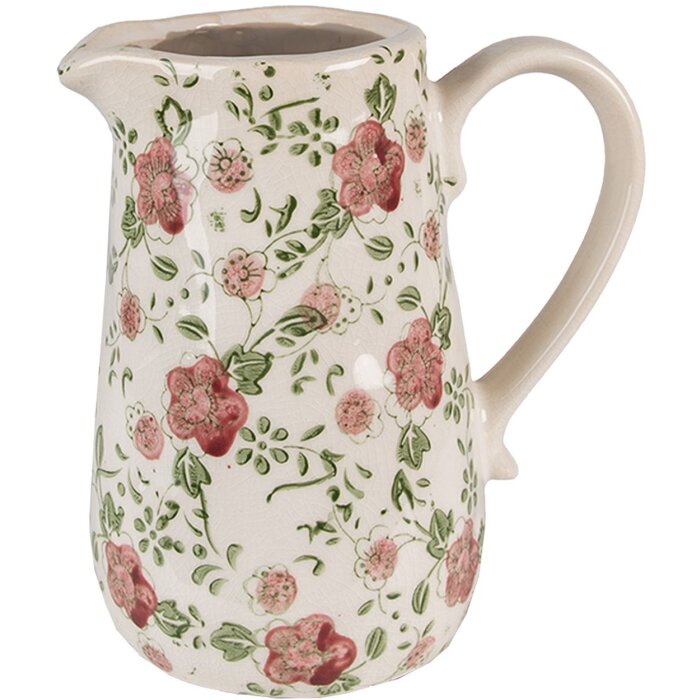 Clayre & Eef 6CE1563M Vaso per decorazioni 16x11x18 cm Rosa - Beige