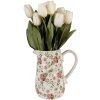 Clayre & Eef 6CE1563M Vaso per decorazioni 16x11x18 cm Rosa - Beige