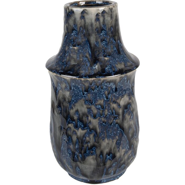 Clayre & Eef 6CE1571M Vaso di decorazione Ø 13x25 cm Blu