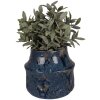 Clayre & Eef 6CE1573M Vaso da fiori decorativo Ø 15x13 cm Blu
