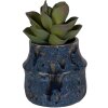 Clayre & Eef 6CE1573S Vaso da fiori decorativo Ø 12x11 cm Blu