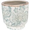 Clayre & Eef 6CE1574S Vaso da fiori decorativo Ø 15x14 cm Verde - Beige