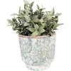 Clayre & Eef 6CE1574S Vaso da fiori decorativo Ø 15x14 cm Verde - Beige