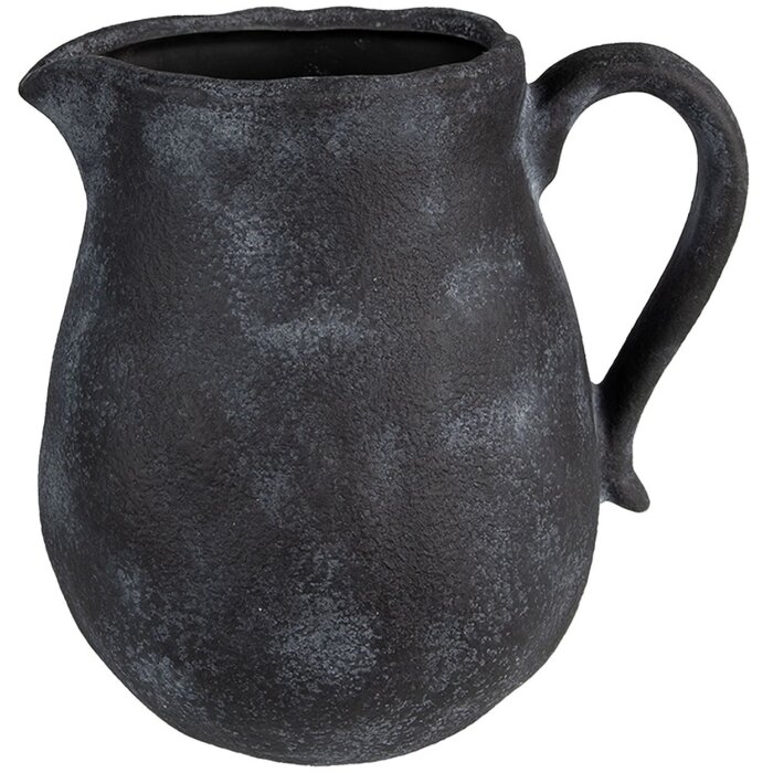 Clayre & Eef 6CE1581L Brocca per decorazioni Grigio 20x16x20 cm Ceramica Look Industriale