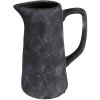 Clayre & Eef 6CE1582L Brocca da decorazione 20x13x25 cm in ceramica grigia