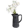 Clayre & Eef 6CE1582L Brocca da decorazione 20x13x25 cm in ceramica grigia