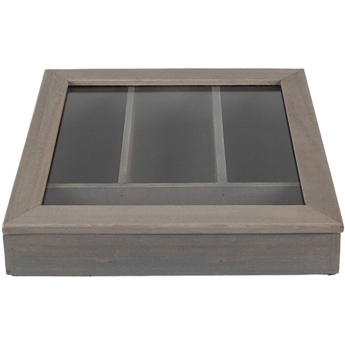 Clayre & Eef 6H1583G Vassoio portaposate 30x30x8 cm Grigio Quadrato