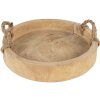 Clayre & Eef 6H1756CH Vassoio in legno Ø 35x6 cm Marrone Rotondo Stile Country