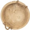 Clayre & Eef 6H1756CH Vassoio in legno Ø 35x6 cm Marrone Rotondo Stile Country