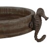 Clayre & Eef 6H2181 Ciotola decorativa Ø 33x13 cm Marrone - Grigio Rotondo
