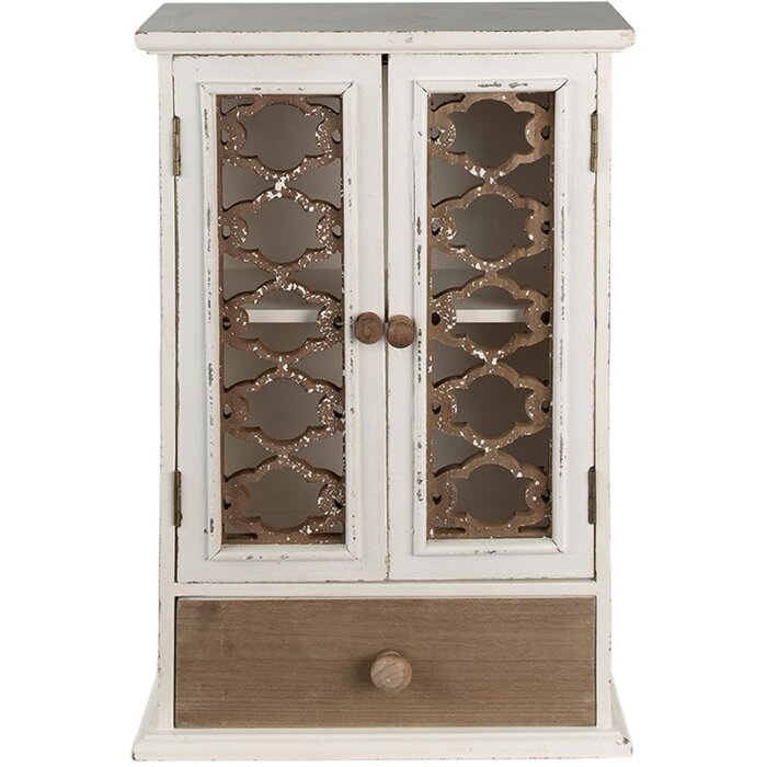Clayre & Eef 6H2183 Armadio 32x13x51 cm Libreria bianca-marrone