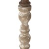Clayre & Eef 6H2187 Candeliere Ø 17x51 cm Bianco - Marrone