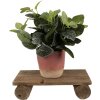 Clayre & Eef 6H2203 Fioriera da tavolo 25x12x8 cm Marrone Rettangolo