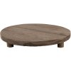 Clayre & Eef 6H2225 Fioriera da tavolo Ø 33x6 cm Marrone