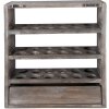 Clayre & Eef 6H2261G Armadio per uova in legno grigio 35x11x38 cm stile country