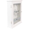 Clayre & Eef 6H2272 Scatola per chiavi 20x6x27 cm Rettangolo bianco